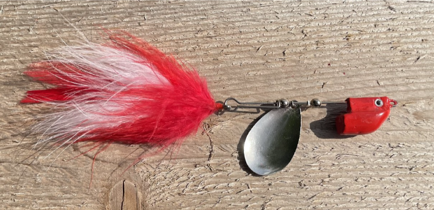 1/4 Ounce Red Head with Red/White/Red Tail