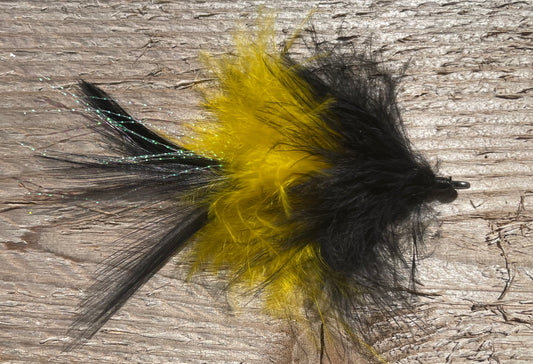 Black/Yellow/Black Tail, Size 5/0 Hook