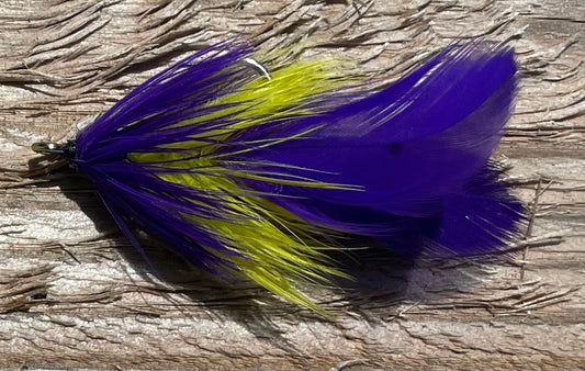 Purple/Chartreuse Tail, Size 6 Hook