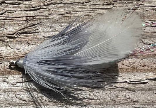 White/Gray Tail, size 6 hook